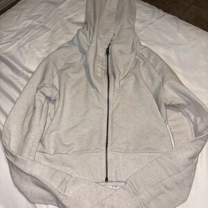 Mondetta Heather Gray/ White Zip-Up Jacket